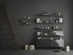 String wall panels, Dark , 75x30 cm, 2-pack Grey Online