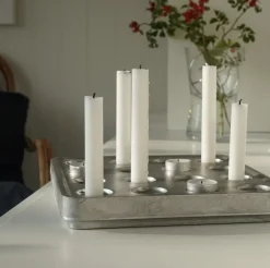 Born In Sweden Stumpastaken candle holder, large GreySilver-coloured