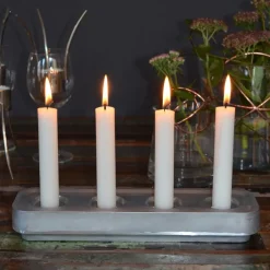 Born In Sweden Stumpastaken candle holder long, 8,5x29,5 cm Silver-coloured Discount