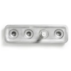 Born In Sweden Stumpastaken candle holder long, 8,5x29,5 cm Silver-coloured Discount