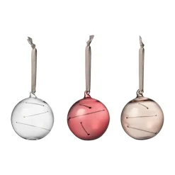 Iittala Sunball Ø8 cm 3 pieces, Light heather purple linen Multi Outlet