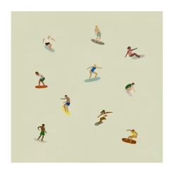 Fine Little Day Surfers poster, , 40x40 cm Beige Hot