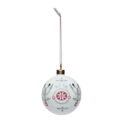 Rörstrand Swedish Grace Winter bauble Ø8 cm, White Multi Hot