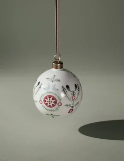 Rörstrand Swedish Grace Winter bauble Ø8 cm, White Multi Hot