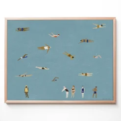 Fine Little Day Swimmers poster, , 40x50 cm Blue Online