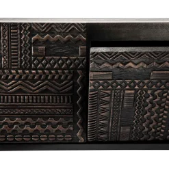 Ethnicraft Tabwa media cabinet, teak 51x160 cm Black Outlet