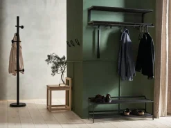 Essem Design Tamburin shoe shelf 60 cm, oiled oak- Black Online