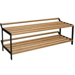 Essem Design Tamburin shoe shelf 60 cm, oak- Black Clearance