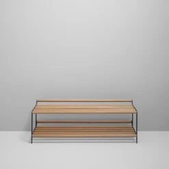 Essem Design Tamburin shoe shelf 100 cm, oak- Black Outlet