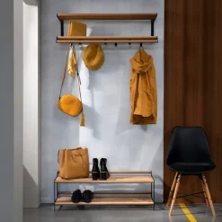 Essem Design Tamburin shoe shelf 100 cm, oak- Black Outlet