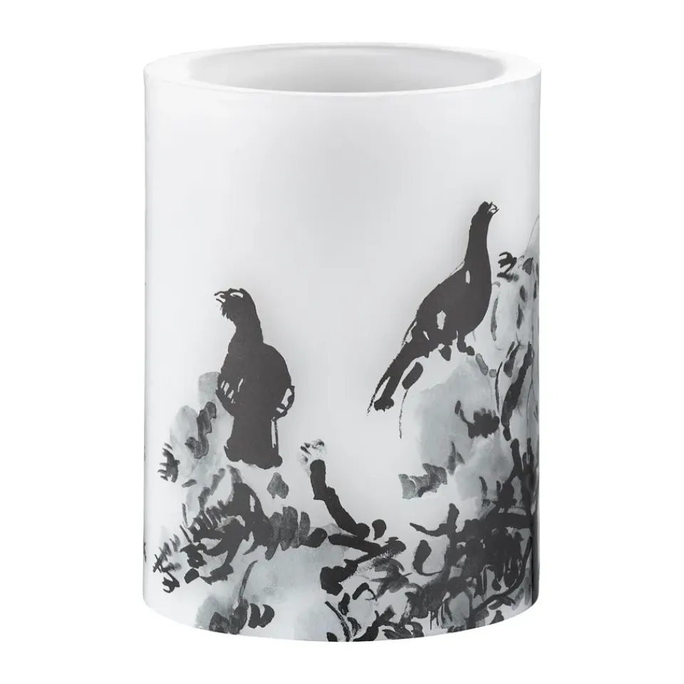 Muurla Teemu Järvi x LED candle Ø7.5x10 cm, Winter Capercaillie Beige Online