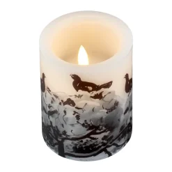 Muurla Teemu Järvi x LED candle Ø7.5x10 cm, Winter Capercaillie Beige Online