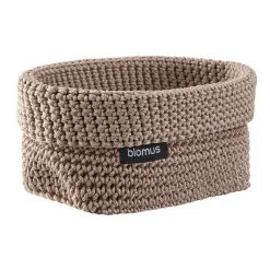 Blomus Tela textile basket M 10x15 cm, Bark Brown