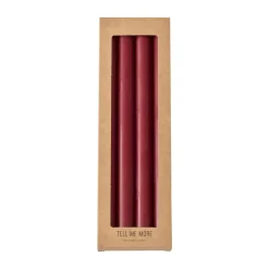 Tell Me More dinner stearin candles 28 cm 4-pack, Dark Red Best