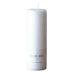 Tell Me More stearin block candle tL 15 cm, White Outlet