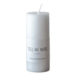 Tell Me More stearin block candle S 10 cm, White Best