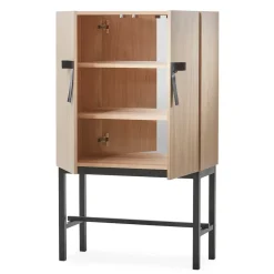 A2 The Bow cupboard, White-oiled oak-black Beige Outlet