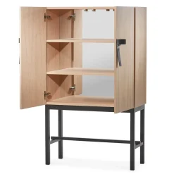 A2 The Bow cupboard, White-oiled oak-black Beige Outlet