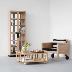 A2 The Bow display cabinet, White oiled oak Beige Online