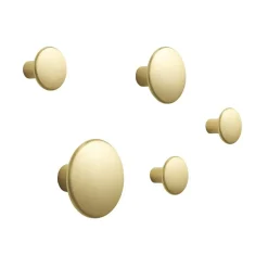 Muuto The Dots clothes hook metal 5 pack, Brass Gold-coloured Best