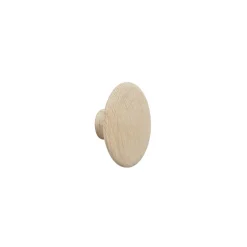 Muuto The Dots clothes hook oak, Ø6,5 cm Beige