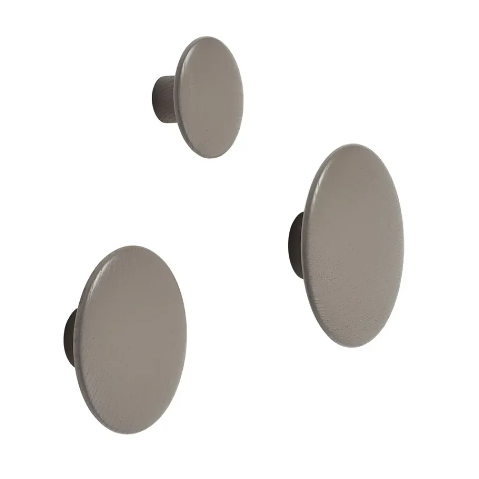 Muuto The Dots clothes hook taupe, Medium Brown