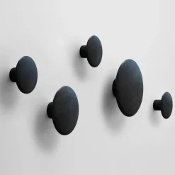 Muuto The Dots coat hook , Ø17 cm Black New