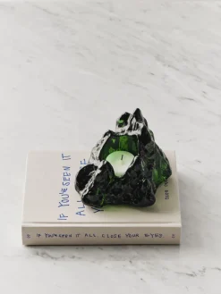 Kosta Boda The Rock votive 91 mm, Emerald Green Online