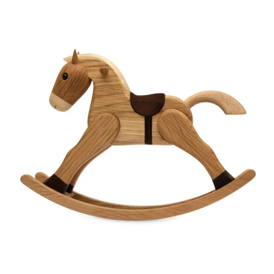 Spring Copenhagen The Rocking Horse decoration 13.5 cm, Oak, 13,5 cm Beige Best