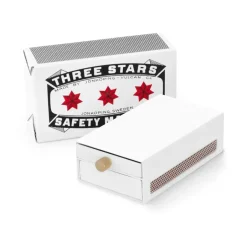 Solstickan Design Three Stars matchbox holder large, White Clearance