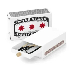 Solstickan Design Three Stars matchbox holder large, White Clearance