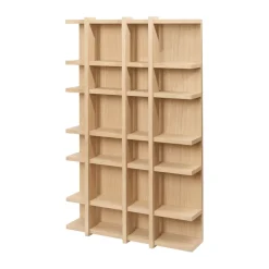 Ferm Living Tilem bookcase, Oak veneer, 4x6 Beige New