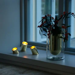 KLONG Tipp lantern 3 pieces, Brass Gold-coloured Outlet