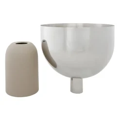 AYTM Torus flower pot Ø22 cm, Silver-taupe BeigeSilver-coloured Outlet