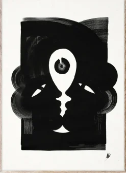 Paper Collective Totem 02 poster, 50x70 cm BlackWhite Sale