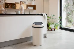 Brabantia Touch Bin round 60 liter, Soft Beige New