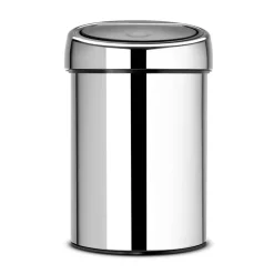 Brabantia Touch Bin waste bin 3 liters wall mounted, brilliant steel Silver-coloured New