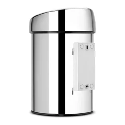 Brabantia Touch Bin waste bin 3 liters wall mounted, brilliant steel Silver-coloured New