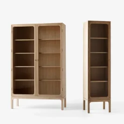 &Tradition Trace SC88 display cabinet 120x192x40 cm, Natural oak Brown