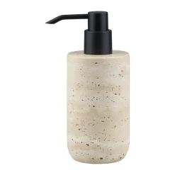 Mette Ditmer Travertine soap pump 17.5 cm, Linen Beige Hot