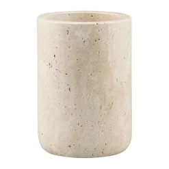 Mette Ditmer Travertine toothbrush holder 10 cm, Linen Beige Online