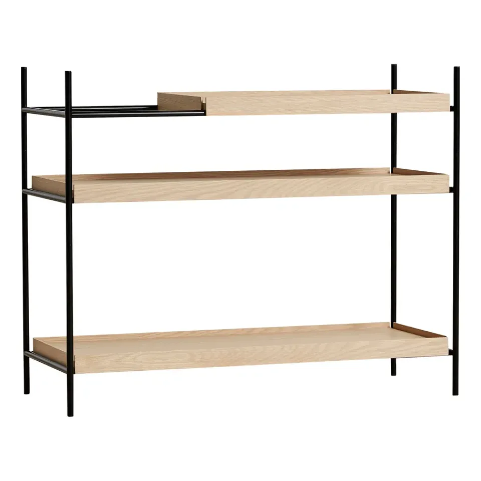 Woud Tray shelf low oak, 80x100 cm, Style 1 Beige Online