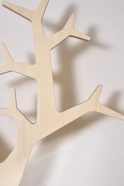 Swedese Tree wall wall-mounted coat rack Special Edition 194 cm, White pigmented pine Brown Hot