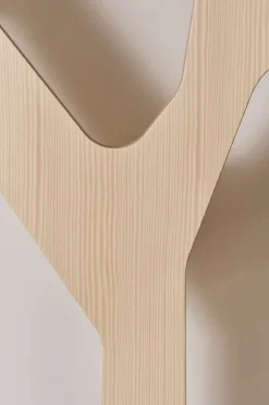 Swedese Tree wall wall-mounted coat rack Special Edition 194 cm, White pigmented pine Brown Hot