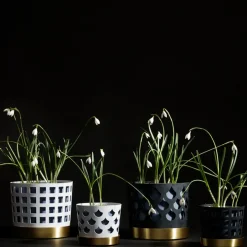 KLONG Trio Pot square flower pot, , small Ø12 cm Beige Sale