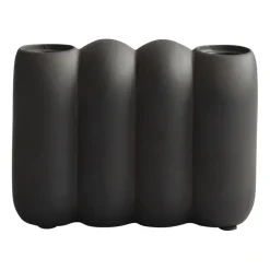 101 Copenhagen Tube candle holder Coffee, 11x14.5 cm Black Hot