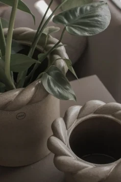 DBKD Twine flower pot Ø14 cm, Beige Clearance