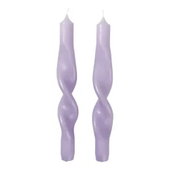 Broste Copenhagen Twist twisted candles twisted candle 23 cm 2-pack, Orchid light Purple New