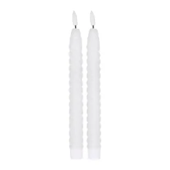 Scandi Essentials Twisted LED-candle 25 cm 2-pack, White Hot