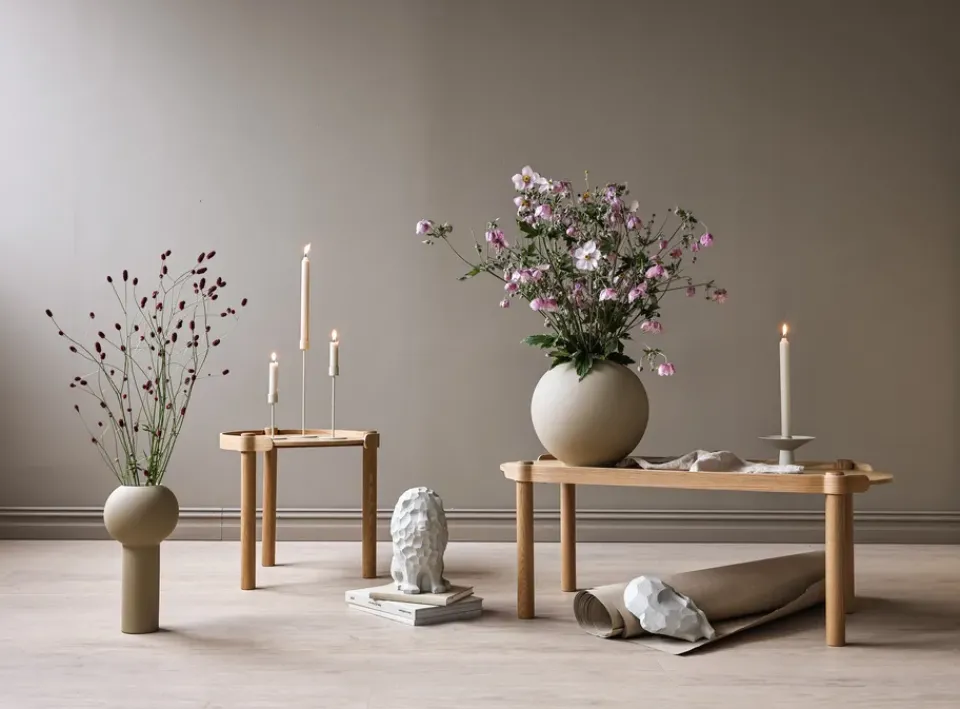 Cooee Design Uma candle sticks, Sand Beige